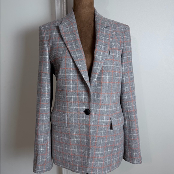 rag & bone Gray and Red Plaid Blazer - Picture 12 of 16